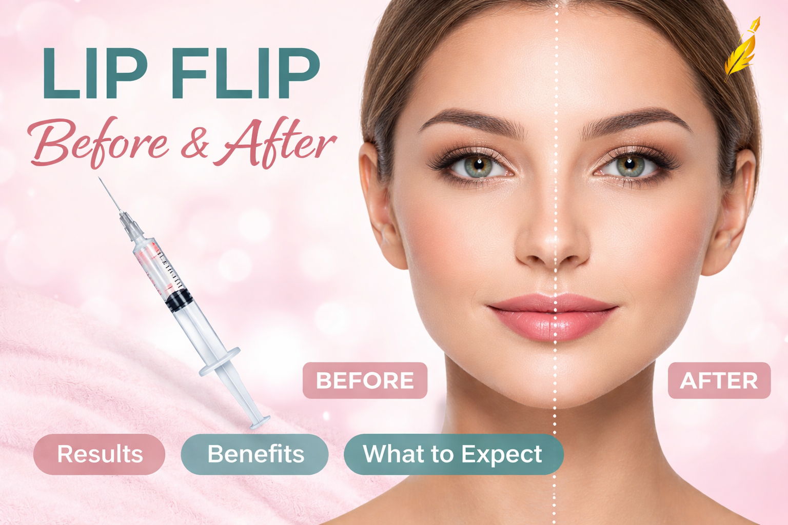 lip flip before and after